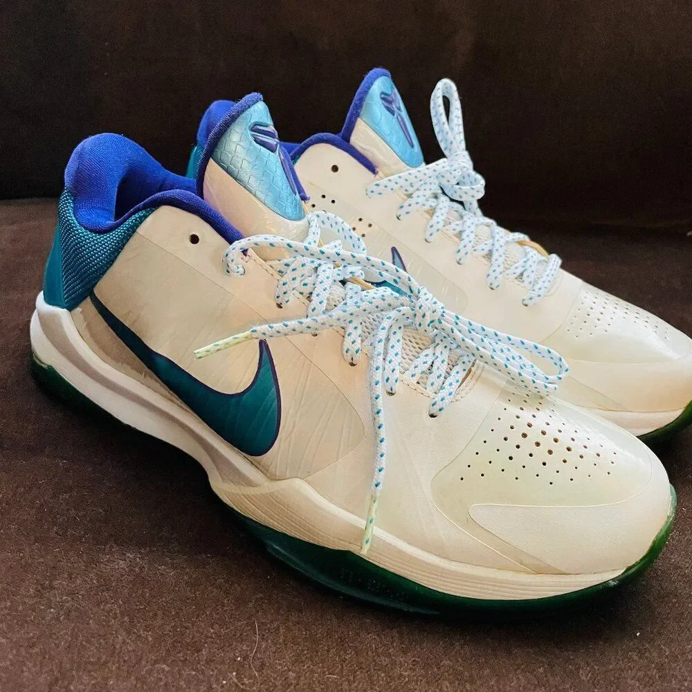 Nike Kobe Zoom V 5 Draft Day Charlotte Hornets Sneaker Shoes Size 9 386429-100